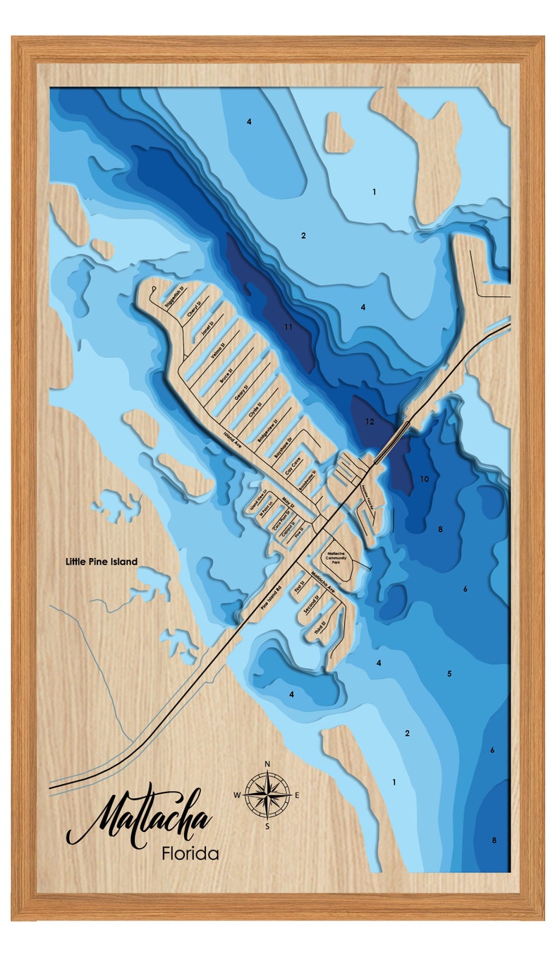 Digital File PDF SVG Matlacha Florida Map Bathymetric Depth Etsy Il 794xN.4820340399 3935 