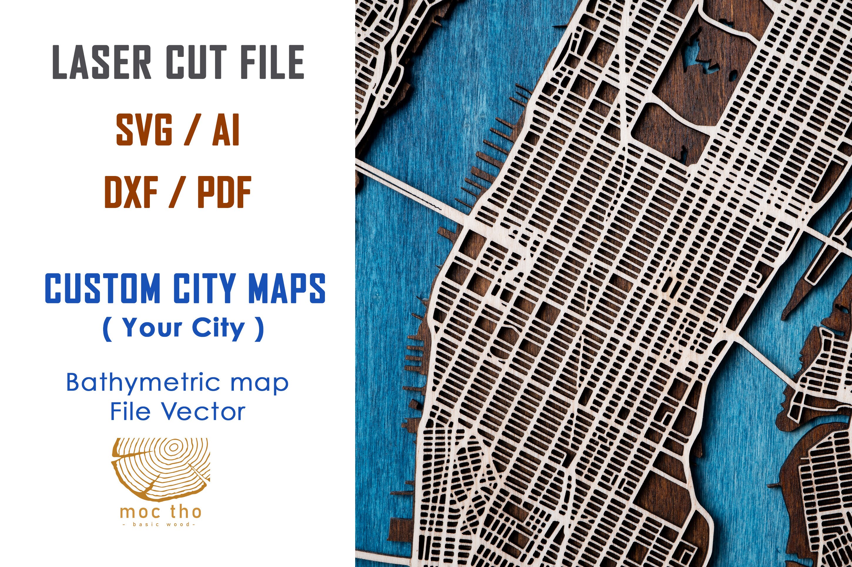Digital File DXF AI SVG Custom City Map Wood Multilayer - Etsy Hong Kong
