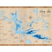 Digital File PDF, SVG - Rainy Lake Map, Bathymetric Depth Layers SVG ...