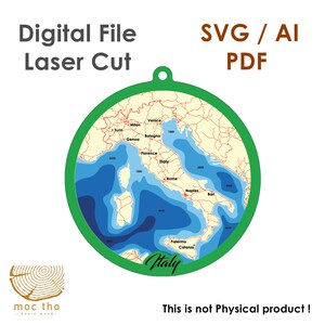 Archivo digital SVG: adorno navideño de Italia de 6 pulgadas, regalo de inauguración de la casa personalizado, adorno para una casa nueva, regalo de Navidad, cabaña