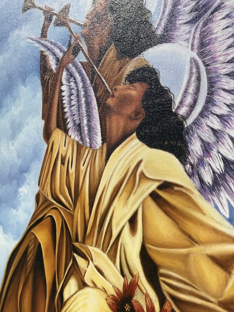 Religious Angel Art African American Art Black Art Ethnic Art  Etsy