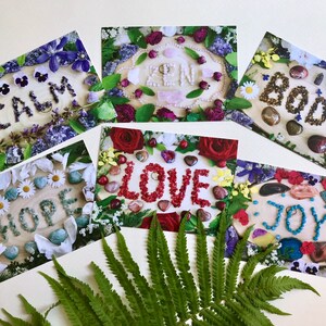 6 CARTOLINE - Stampa di meditazione - Set di 6 cartoline - Stampa a colori di alta qualità - Carta Mantra Good Vibes - Cartoline Yoga - Atteggiamento positivo