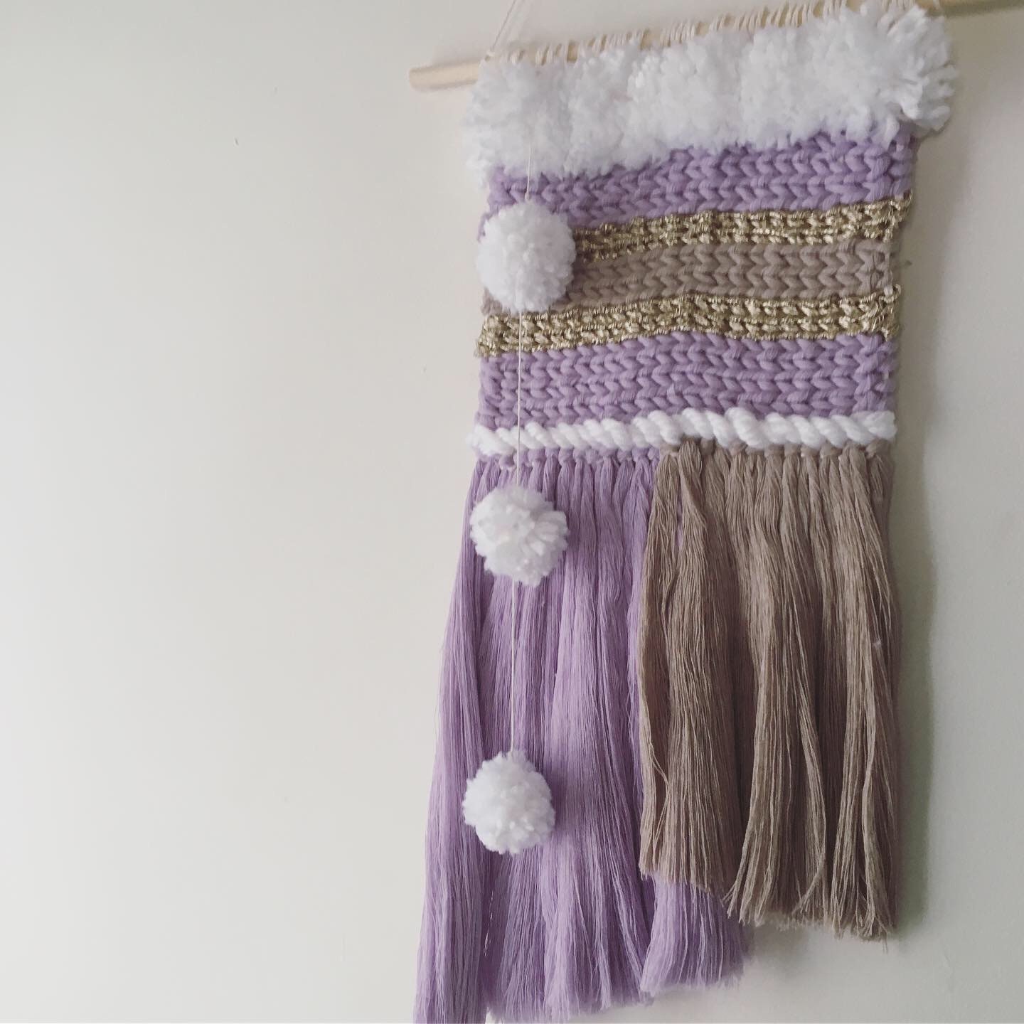 Weaving / Wall Hanging / Nursery decor / Home decor / Purple wall
