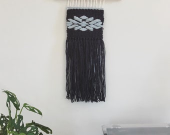 Weaving art / Woven hanging / Weaving hanging / Blue tapestry wall hanging / Woven wall art / Wall hanging for home /  Art wall hanging