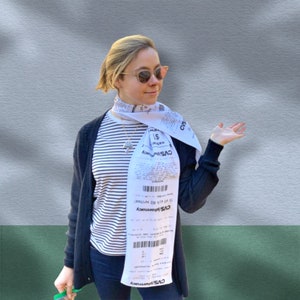 CVS Receipt Scarf Hilarious Double Sided 100% Fleece Scarf. image 5
