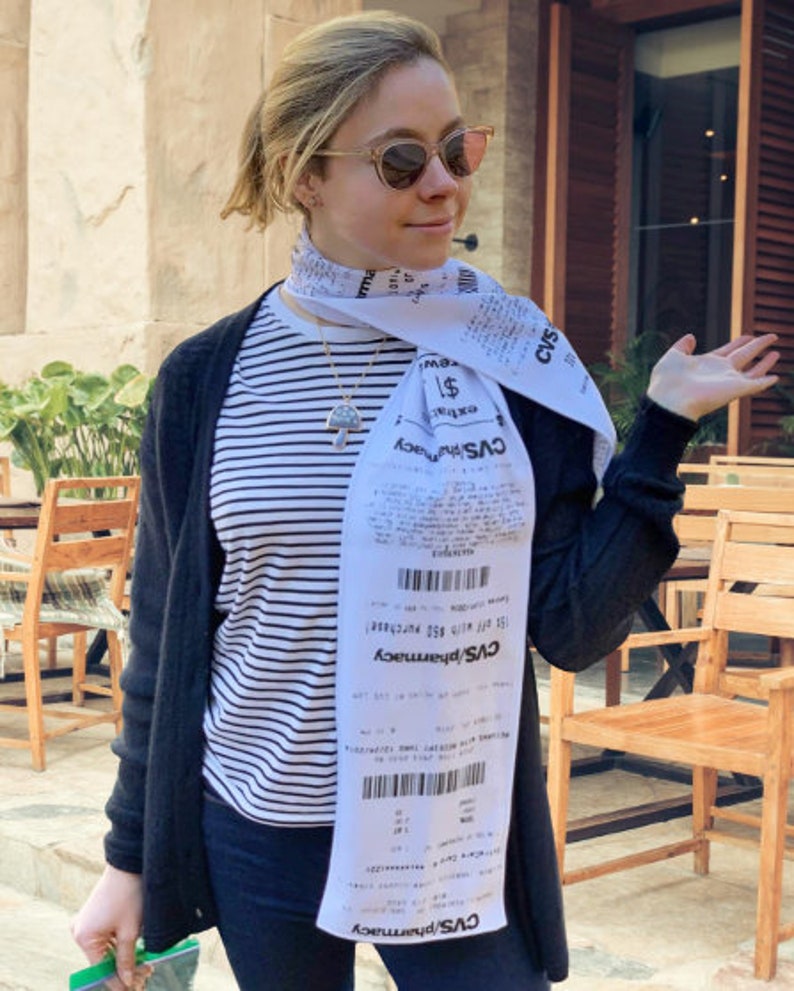 CVS Receipt Scarf double-sided soft fleece scarf for any image 5