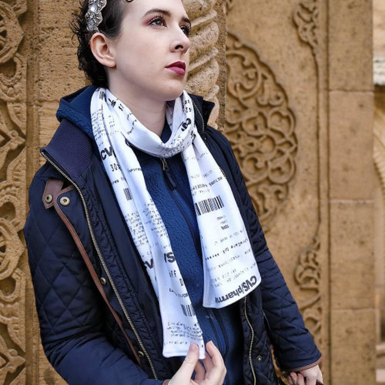 CVS Receipt Scarf double-sided soft fleece scarf for any image 6