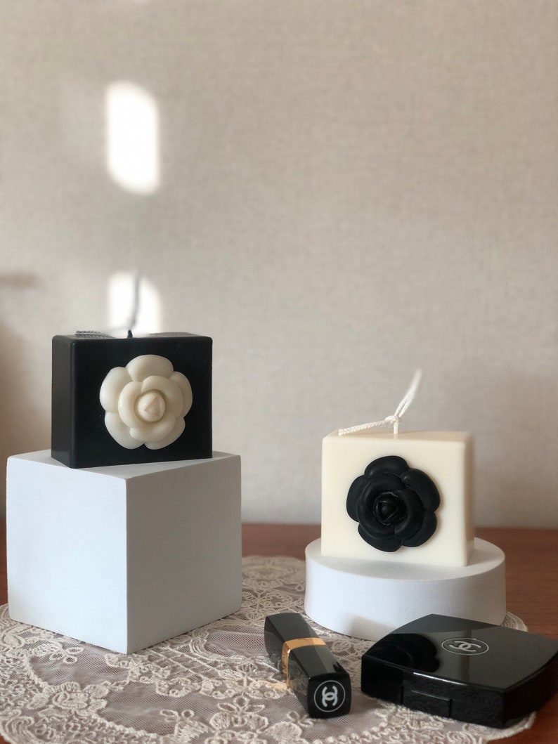 Camellia Candle L Pillar Candles Modern Style Candle Etsy
