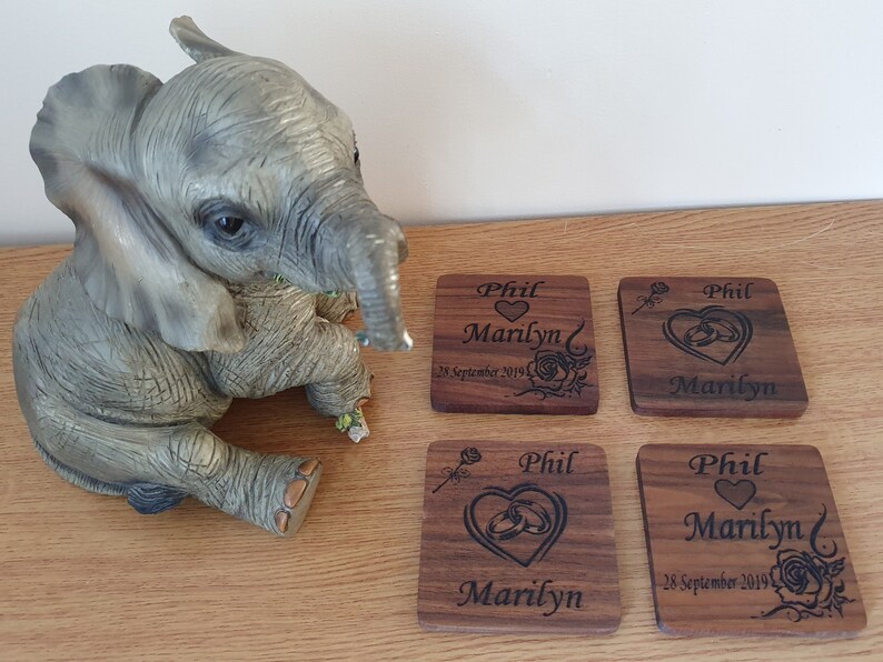 coaster square wooden coaster teacher gift personalised coaster square coaster Square Chunky Coaster personalised wooden coaster