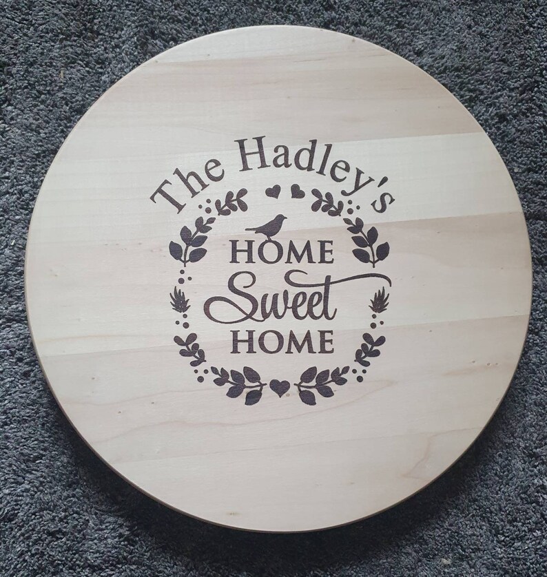 Engraved Lazy Susan personalised Lazy Susan turntable Etsy