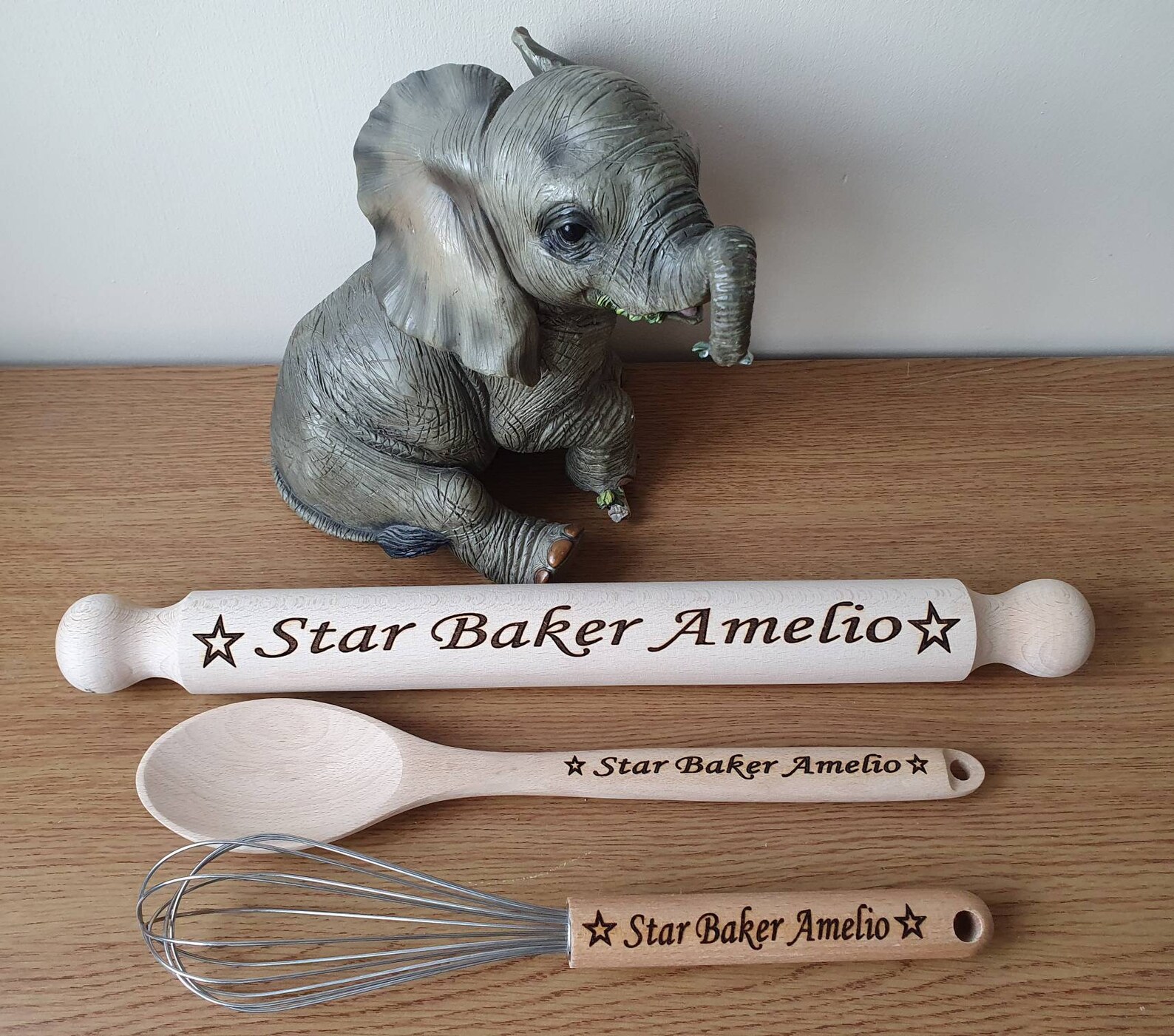 Personalised Engraved Baking Set Kitchen Utensils Childrens Etsy UK