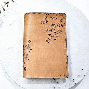 Wildflower Leather Journal, Brown Leather Journal