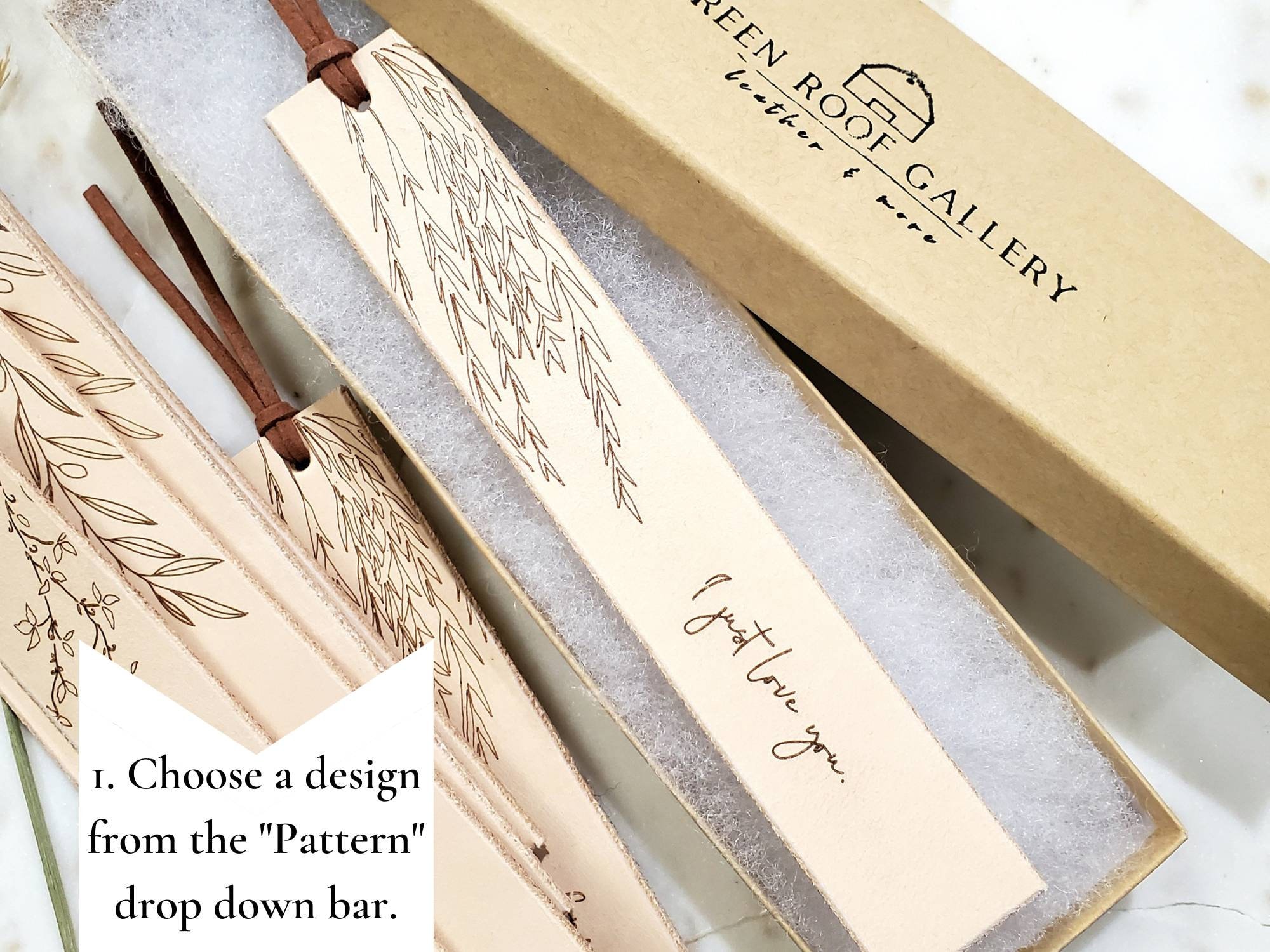 Leather Bookmark, Personalized Gift, 3 Years Anniversary, For Men, For Women, Wildflower, Olive Branch, Willow, Enjoy The Next Chapter, Gift