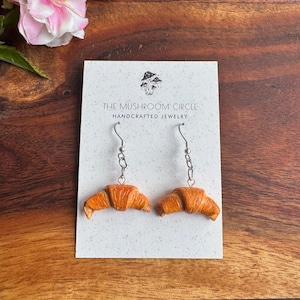 Butter Croissant Earrings | Pastry Earrings | Polymer Clay Earrings | Lightweight Earrings | Handmade Jewelry | Statement Earrings