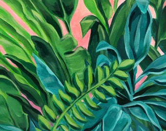 Tropical Leaf Painting