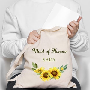 Brautparty Sonnenblume Einkaufstasche | Brautparty Geschenke | Braut als Geschenk | Sonnenblume Tasche | Brautjungfer Geschenke | Frühlingshochzeit