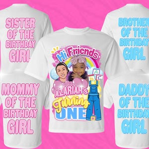 Mrs. Rachel Passendes Familien-Geburtstags-Shirt, Hallo Freunde, Ms. Rachel Geburtstags-Shirt, können Sie Kundenspezifisches sagen, Icky Sticky Bubblegum, können Sie Mama sagen