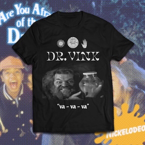 Dr. Vink with a &quot;va va va&quot; T-Shirt Are You Afraid Of The Dark Midnight Society Black Navy
