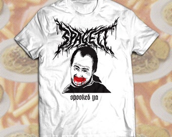 Spagett Spooked Ya White Grey Short-Sleeve Unisex T-Shirt Tim & Eric