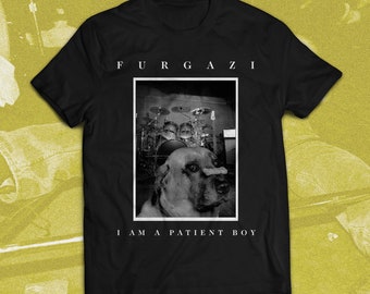Furgazi Patient Boy Puppy Dog Short-Sleeve Unisex T-Shirt Black Navy
