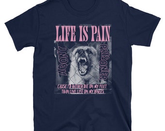 Life is Pain Short-sleeve Unisex T-shirt Merauder NYHC - Etsy