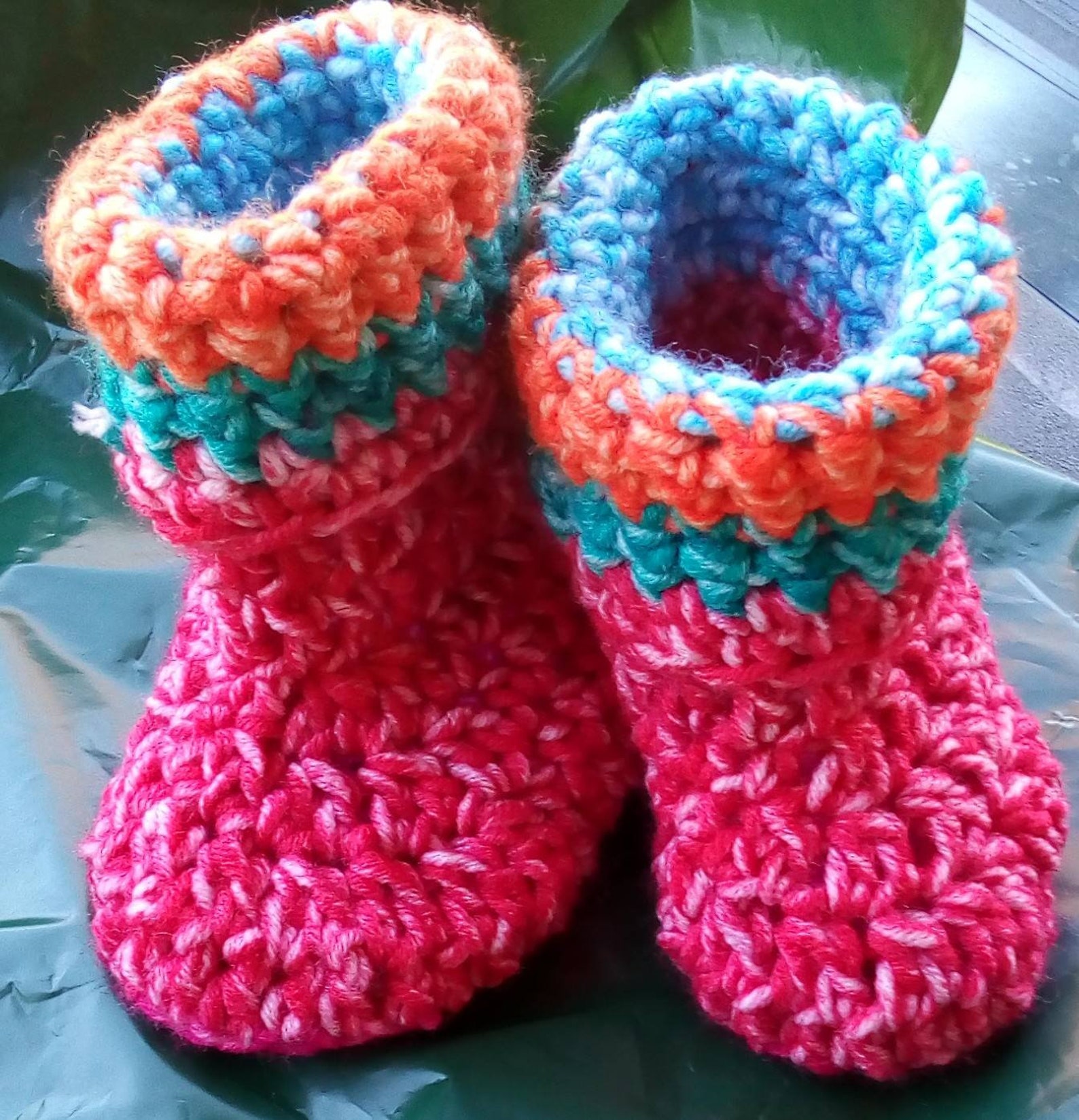 Crocheted Baby Boots 69 Months Baby Shoes Handmade Baby