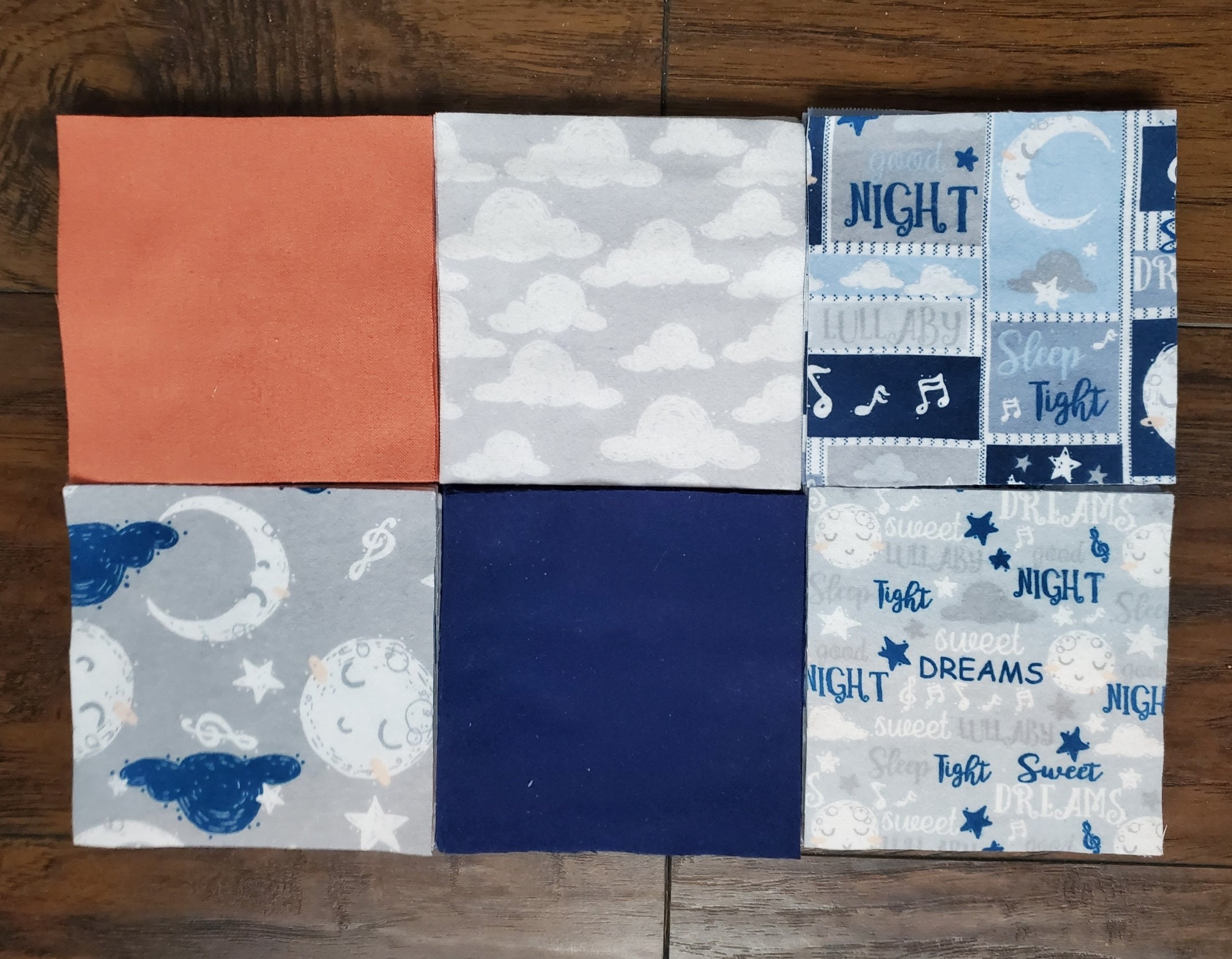 72 Precut 5 Squares Nursery Flannel Fabric Etsy