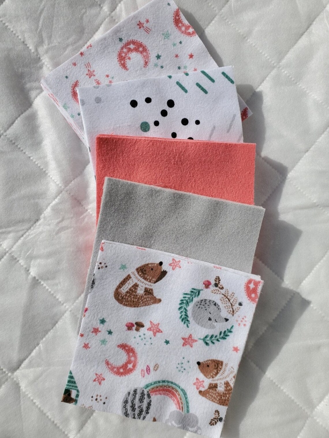 60 Precut 6.5 Squares Nursery Flannel Fabric Etsy