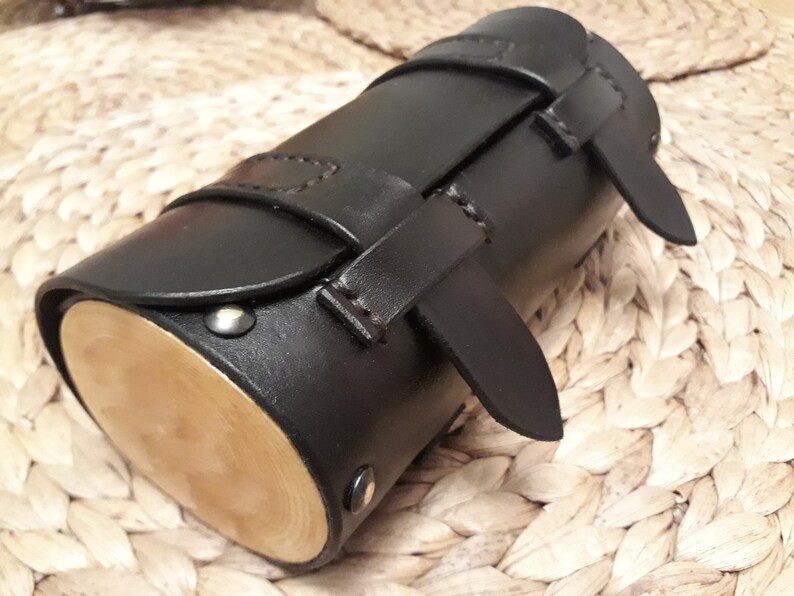 Purse,Possibles Pouch Bushcraft Survival Leather and Wood Belt Handmade