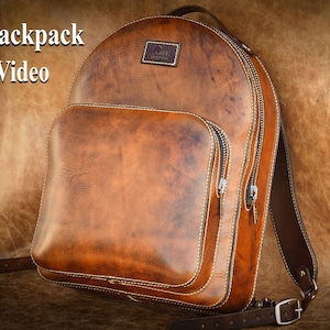 Leather Backpack Pattern PDF / Templates / Video Tutorial / Leathercraft Patterns / Backpack