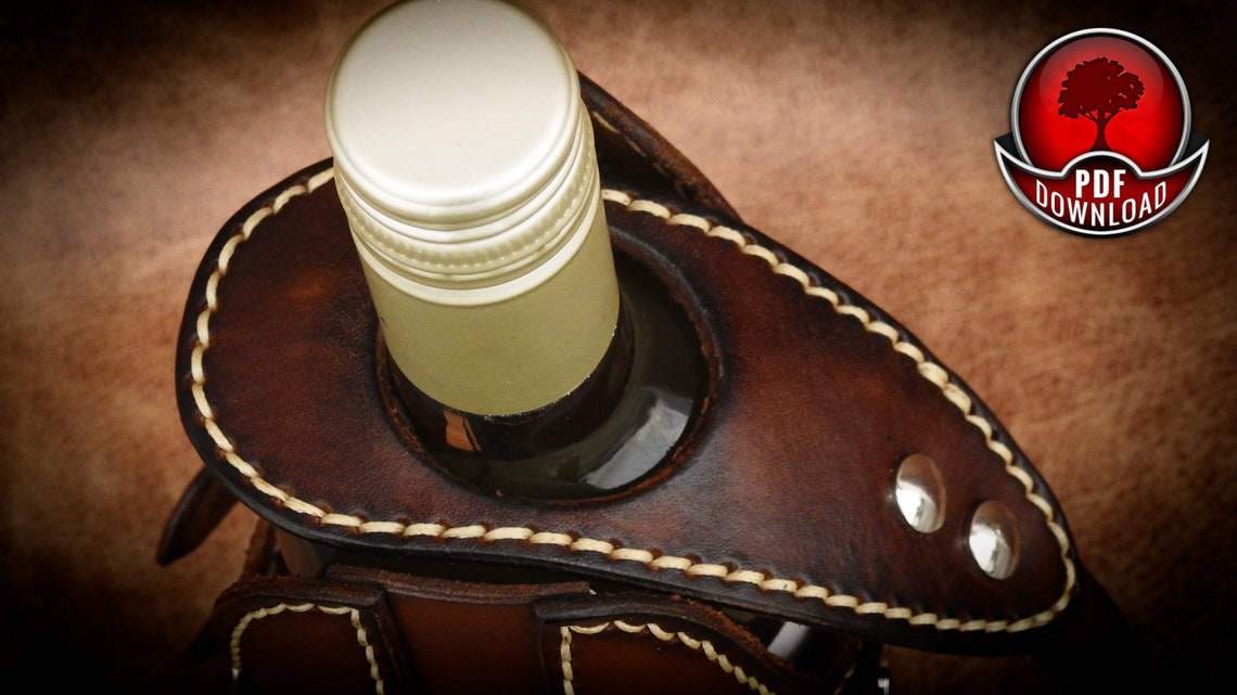 Leather Wine Tote Pattern PDF Templates Etsy