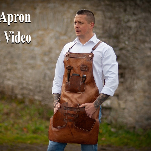Leather Apron Pattern / Templates PDF Files + Video Tutorial / 2 Sizes of Patterns