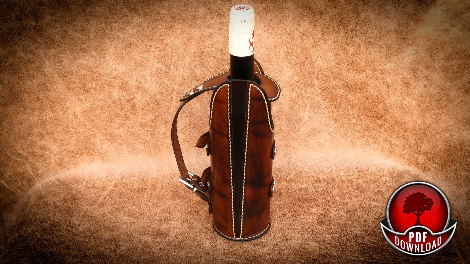Leather Wine Tote Pattern PDF Templates Etsy