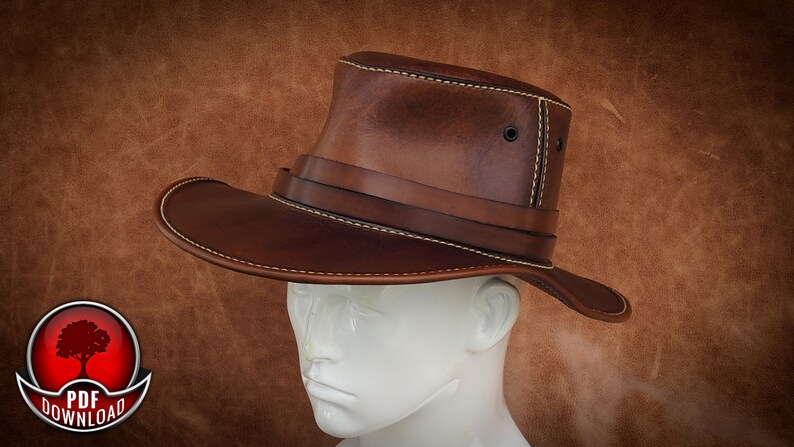 Leather Hat PDF Pattern / Templates Video Tutorial PDF Files - Etsy