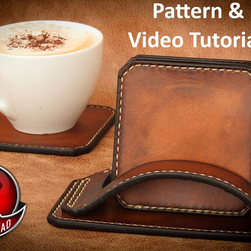 Leather Coaster Set / Pattern PDF/ Templates / Digital Etsy