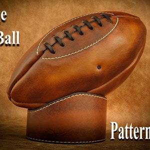 Vintage Rugby Ball-Decorative Version Pattern & Video Tutorial / Templates Leathercraft Patterns