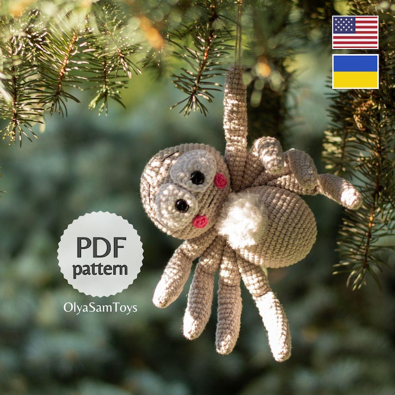 Halloween Spider Toy crochet pattern by OlyaSamToys