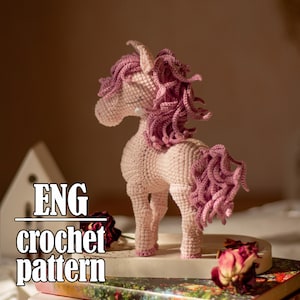 Horse crochet pattern, cute horse amigurumi pattern DIFFICULT