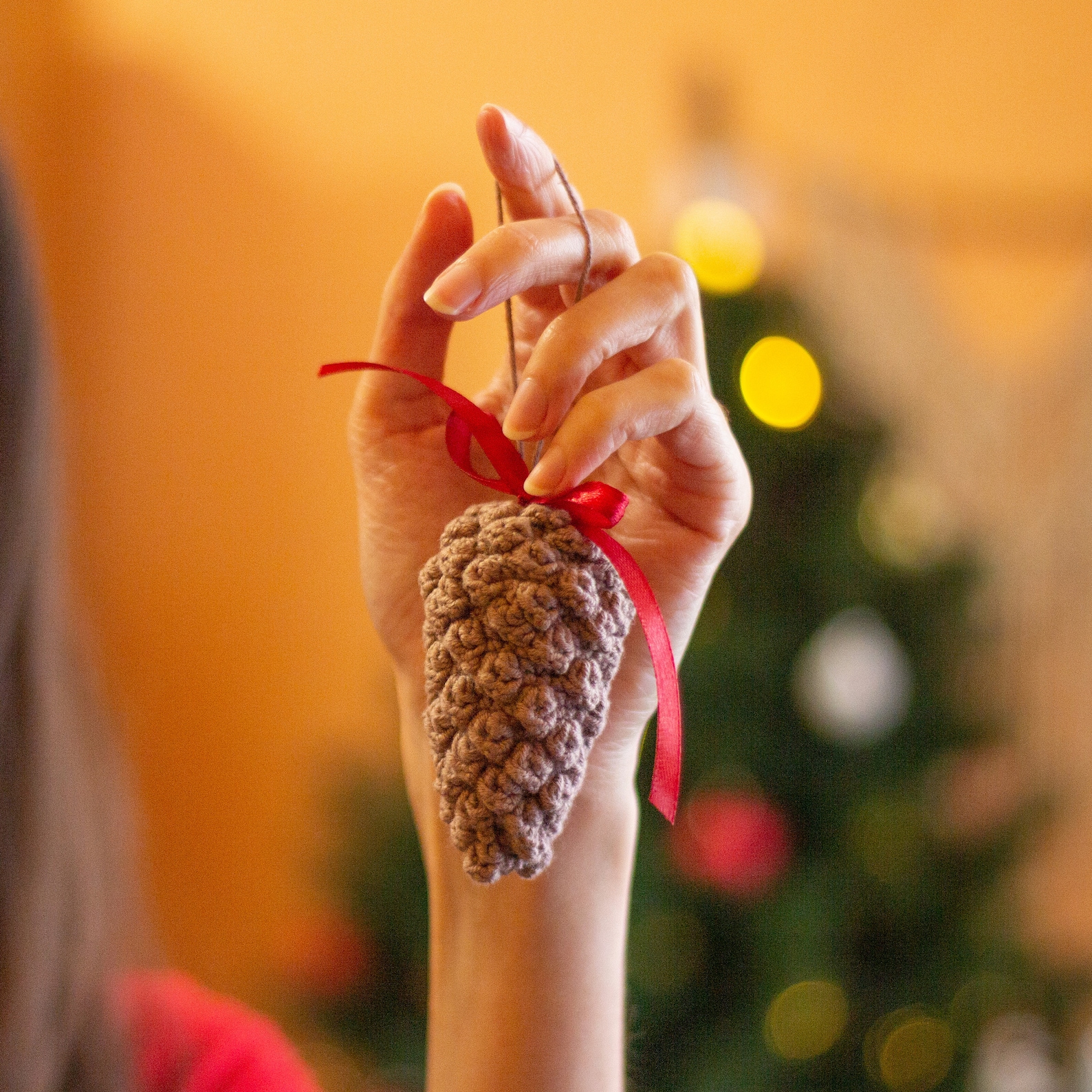 Сhristmas Crochet Pinecone Ornament Pattern Christmas Etsy