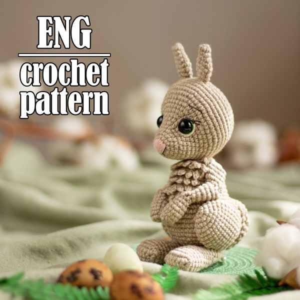 Bunny crochet pattern, amigurumi rabbit cute crochet pattern