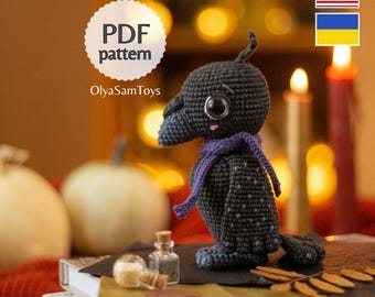 Crochet Raven Bird Amigurumi Pattern (EN/UK)