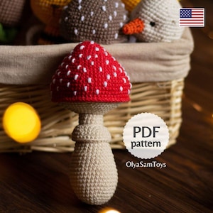 Amigurumi Pilz Häkelanleitung, Easy Stofftier (DE)