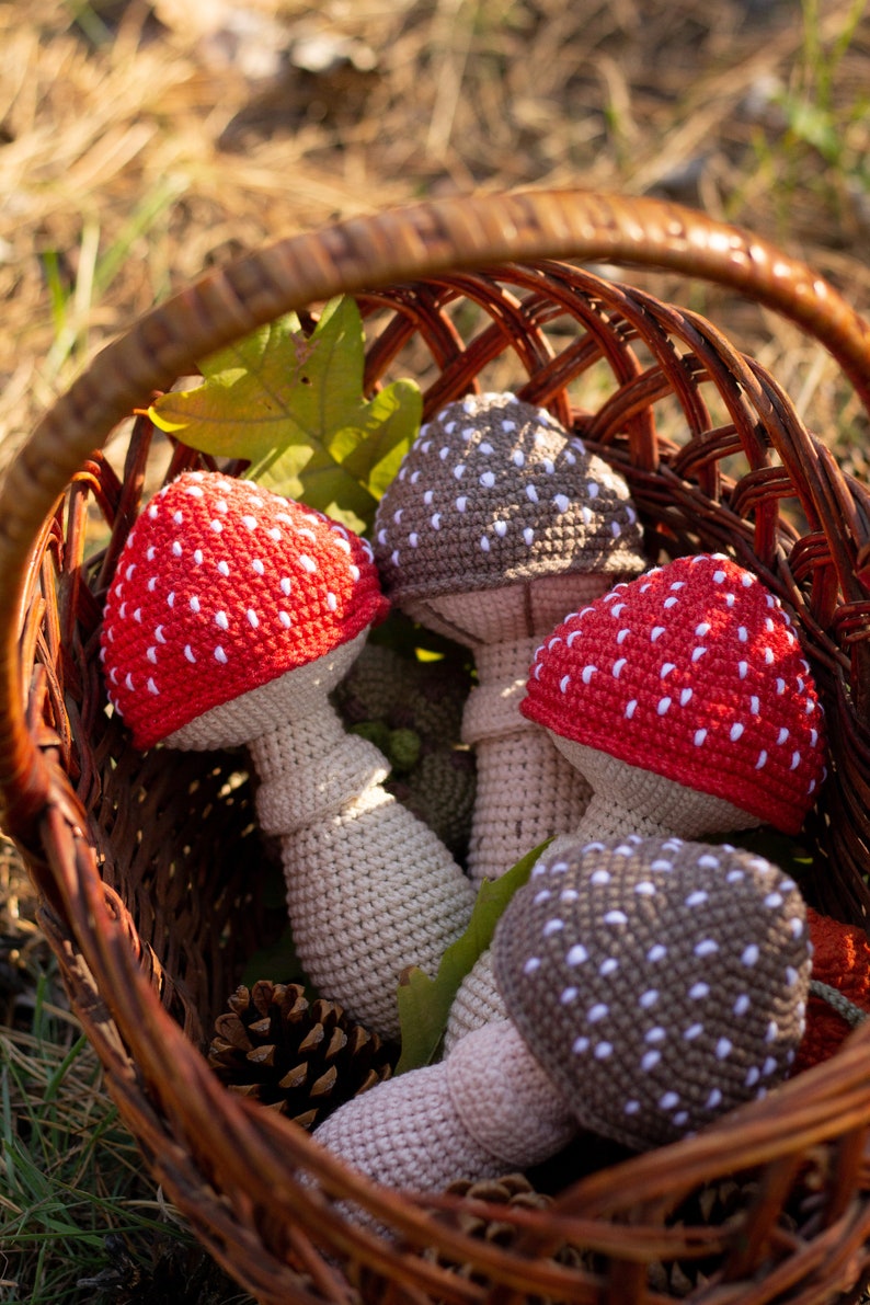 Wzór na szydełkowanie grzybka amigurumi, łatwa miękka zabawka (EN) zdjęcie 3