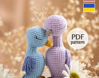 Birds is Love crochet pattern, amigurumi pattern (ENG, UKR)