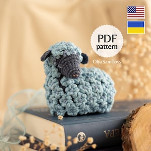 Crochet Flower Sheep Pattern (ENG, UKR, DIFFICULT)
