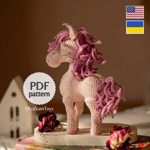 Patrón Amigurumi Caballo de Ganchillo (DIFÍCIL, ING, UKR)