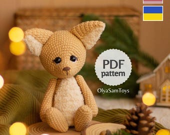 Schema Amigurumi Fennec Fox all'uncinetto (EN/UK)