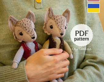 Crochet Wolf Amigurumi Pattern (ENG, UKR)