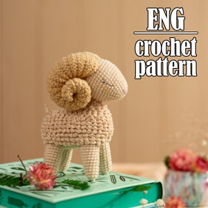 Ram amigurumi pattern, crochet sheep/lamb/aries crochet pattern