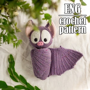 Bat crochet pattern, crochet animal amigurumi